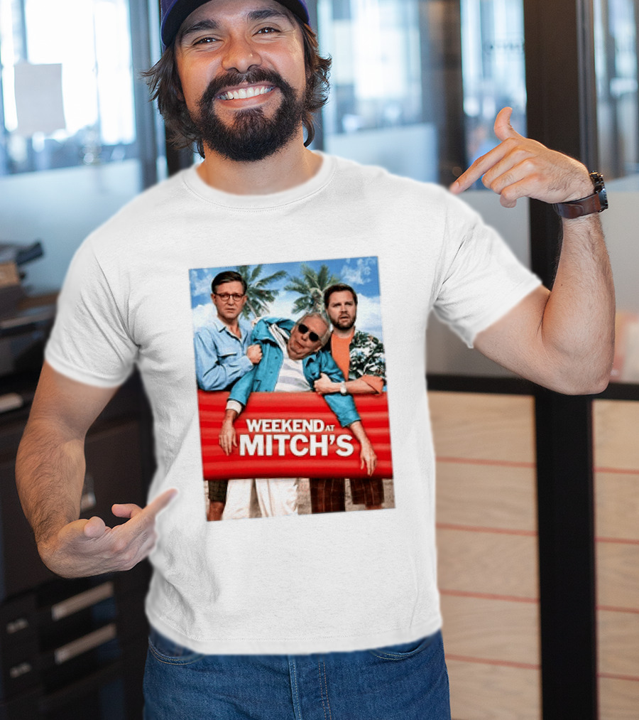 Weekend At Mitch's Meme Mitch McConnell Tropical Comedy T-Shirt