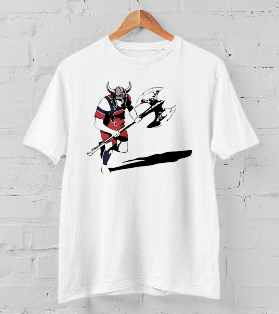 Erling Haaland Viking Norway Warrior Football Axe Horned Helmet T-Shirt