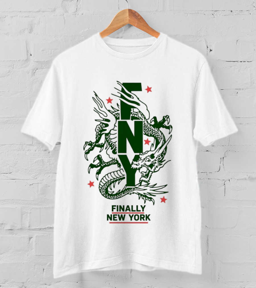FNY Finally New York Dragon Red Stars Streetwear T-Shirt
