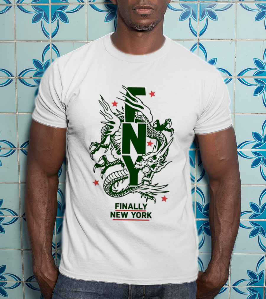 FNY Finally New York Dragon Red Stars Streetwear T-Shirt