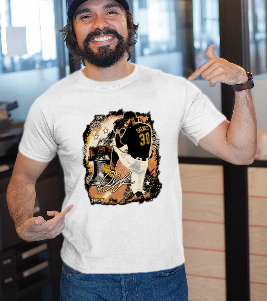 Pittsburgh Pirates Paul Skenes 30 MLB Players All Star Philly Collaboration Liberty Bell Fireworks T-Shirt