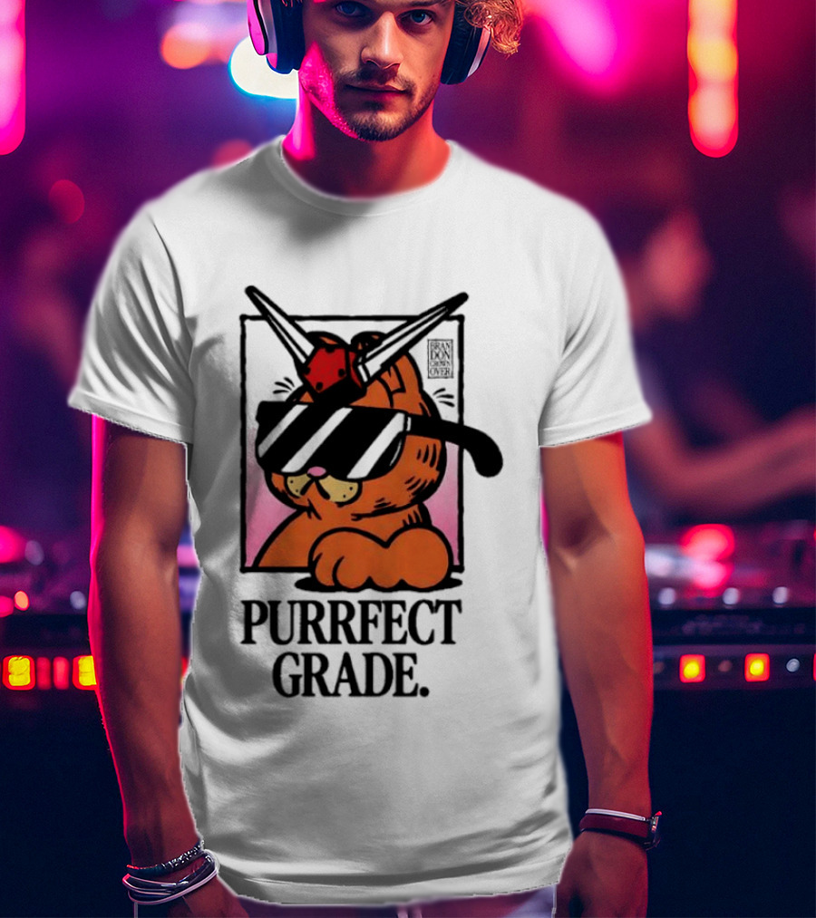 Gundam Purrfect Grade Cat Sunglasses Robot Mashup T-Shirt