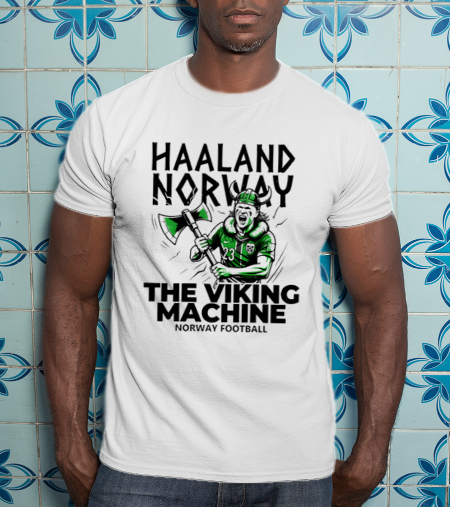Haaland Norway The Viking Machine Norway Football T-Shirt