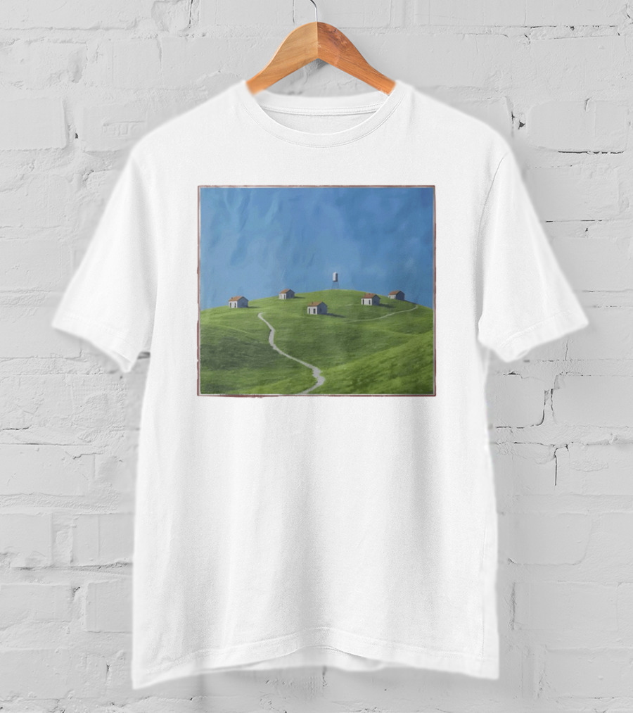 I Would Rather Be Here Btw Backrooms Level 94 Green Hills And Houses T-Shirt