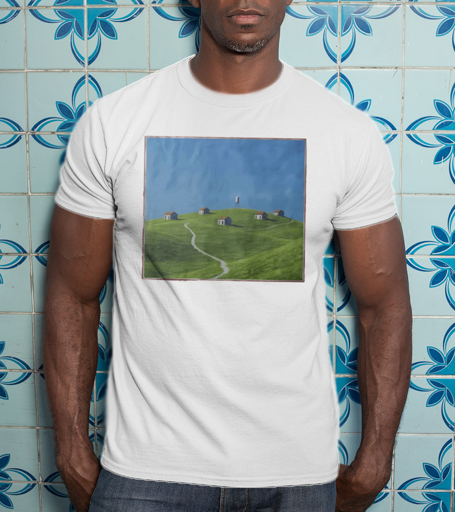 I Would Rather Be Here Btw Backrooms Level 94 Green Hills And Houses T-Shirt