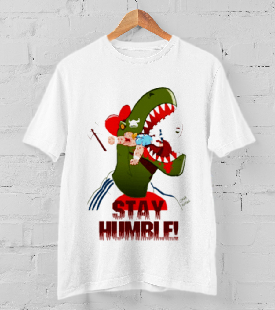 Stay Humble Rex Eating Person Dinosaur T-Shirt