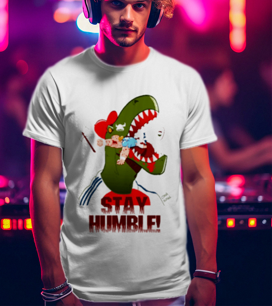 Stay Humble Rex Eating Person Dinosaur T-Shirt