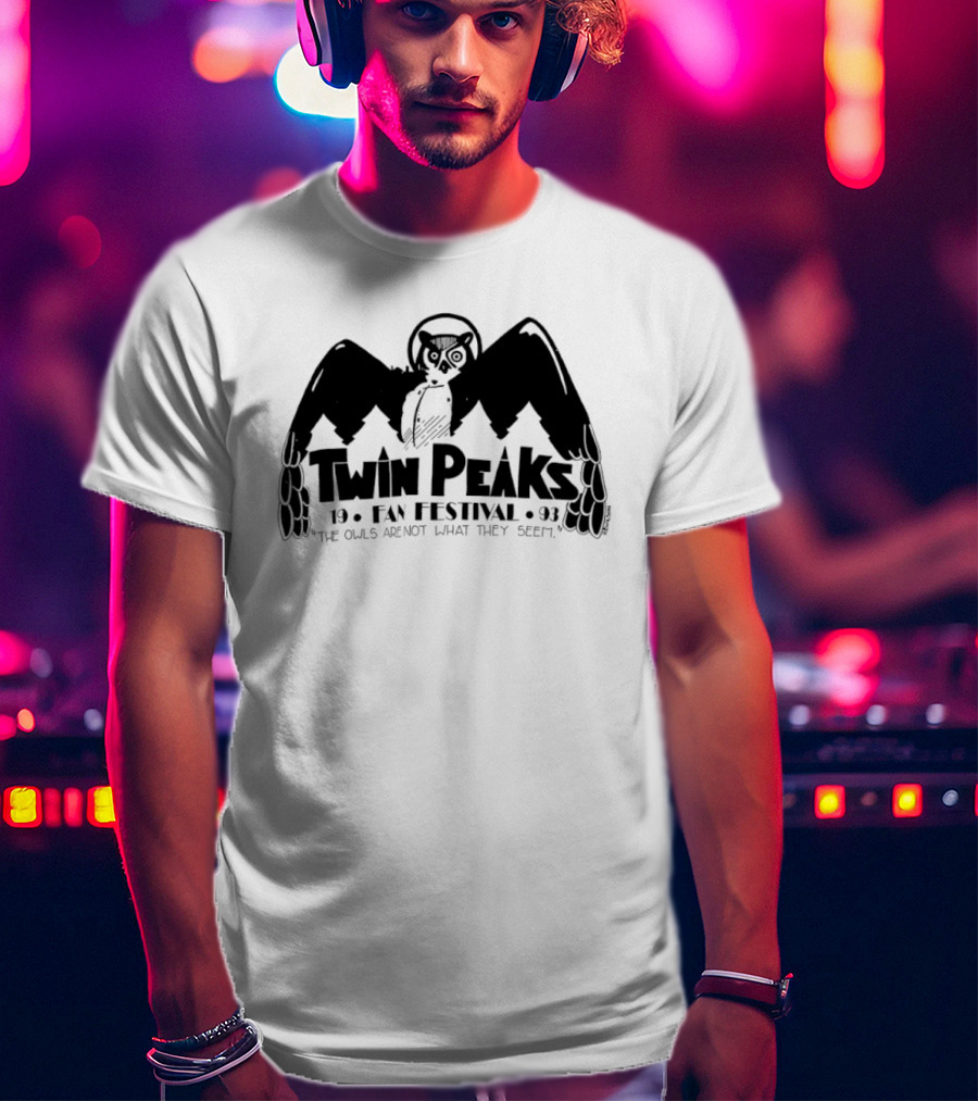Twin Peaks Fan Festival 1993 The Owls Are Not What They Seem T-Shirt