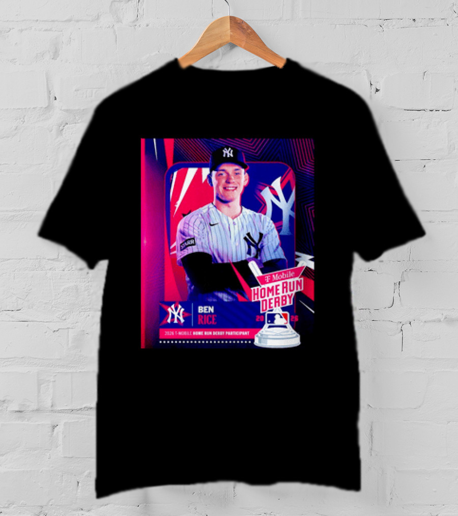 Ben Rice NY Yankees 2026 Mobile Home Run Derby Participant T-Shirt