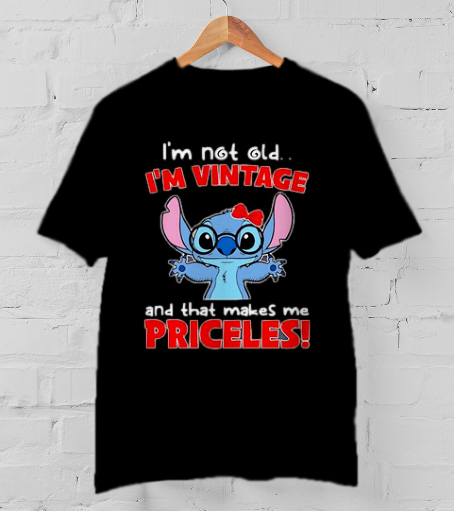 I'm Not Old I'm Vintage Stitch And That Makes Me Priceless T-Shirt