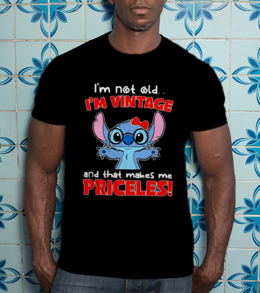 I'm Not Old I'm Vintage Stitch And That Makes Me Priceless T-Shirt