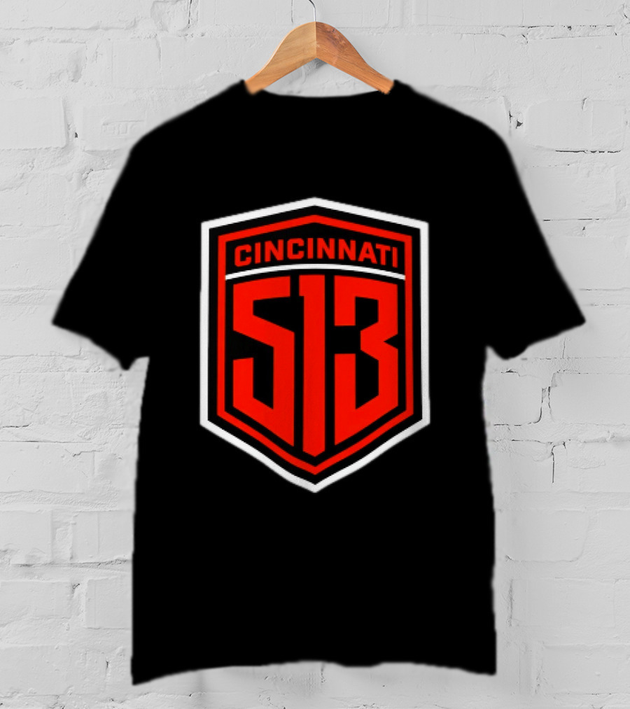 Cincinnati 513 Ohio Shield Area Code T-Shirt