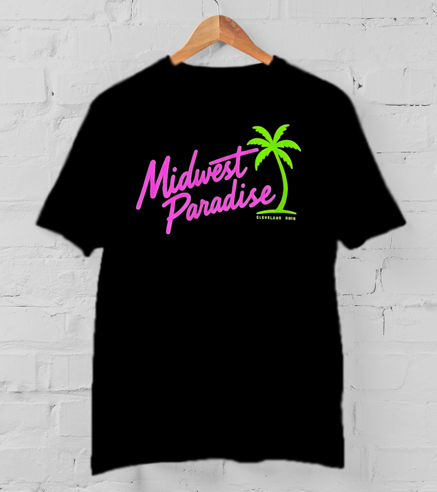 Midwest Paradise Cleveland Ohio Palm Tree T-Shirt