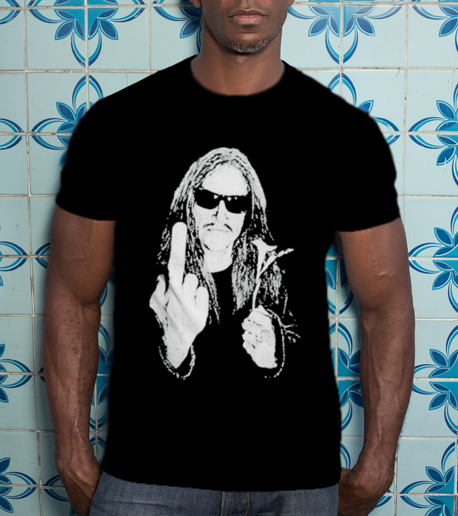 Lemmy Kilmister Middle Finger Flower Motorhead T-Shirt