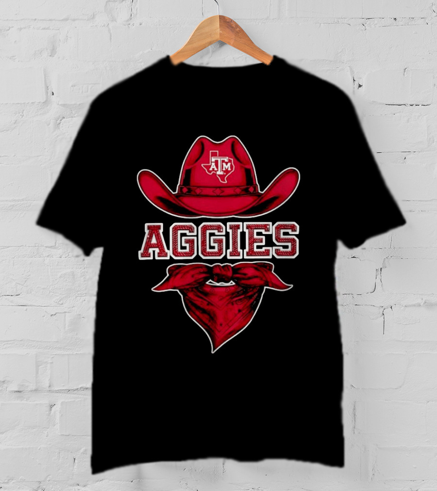 Texas A&M Aggies Cowboy Hat Bandana T-Shirt