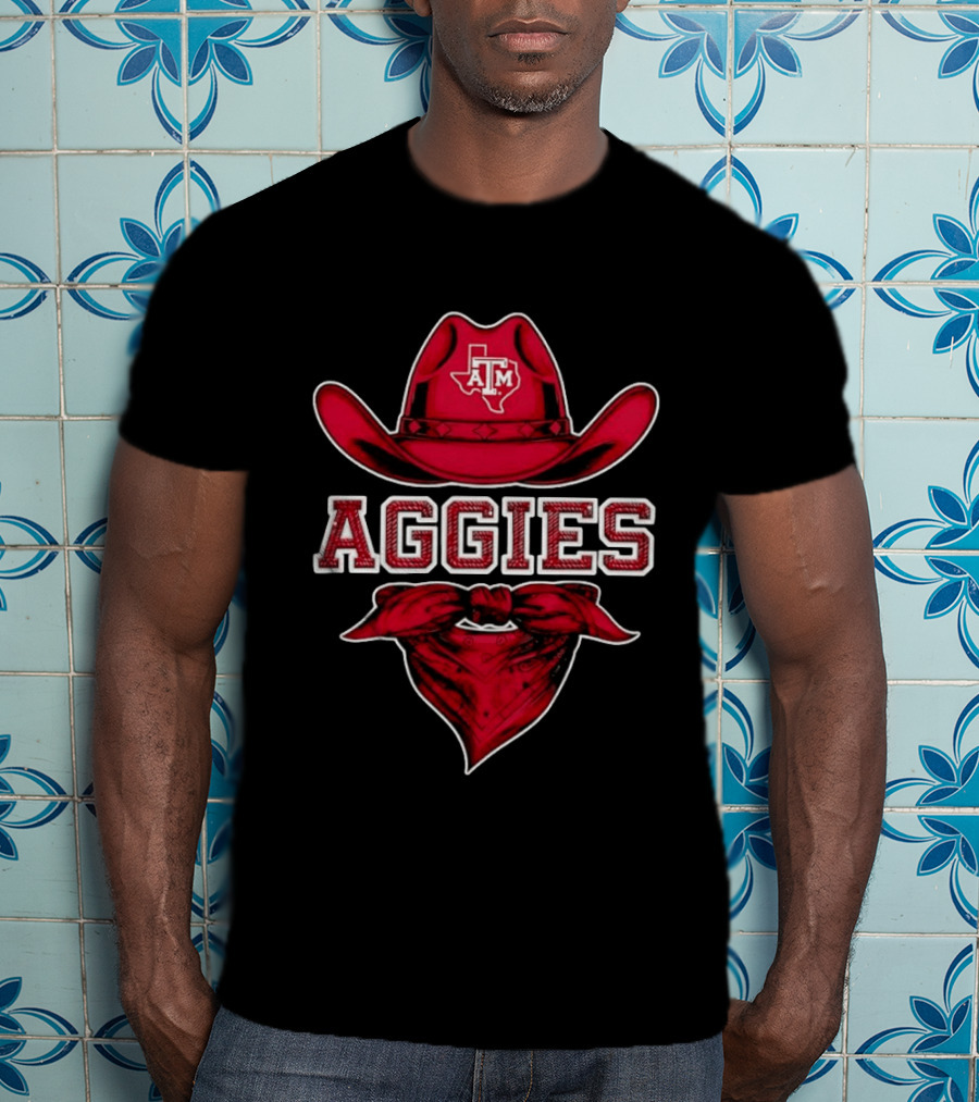 Texas A&M Aggies Cowboy Hat Bandana T-Shirt