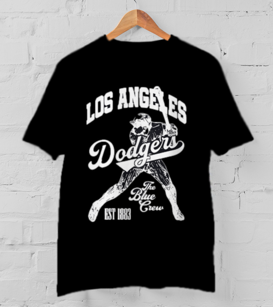 Los Angeles Dodgers The Blue Crew Est 1883 Baseball Player T-Shirt