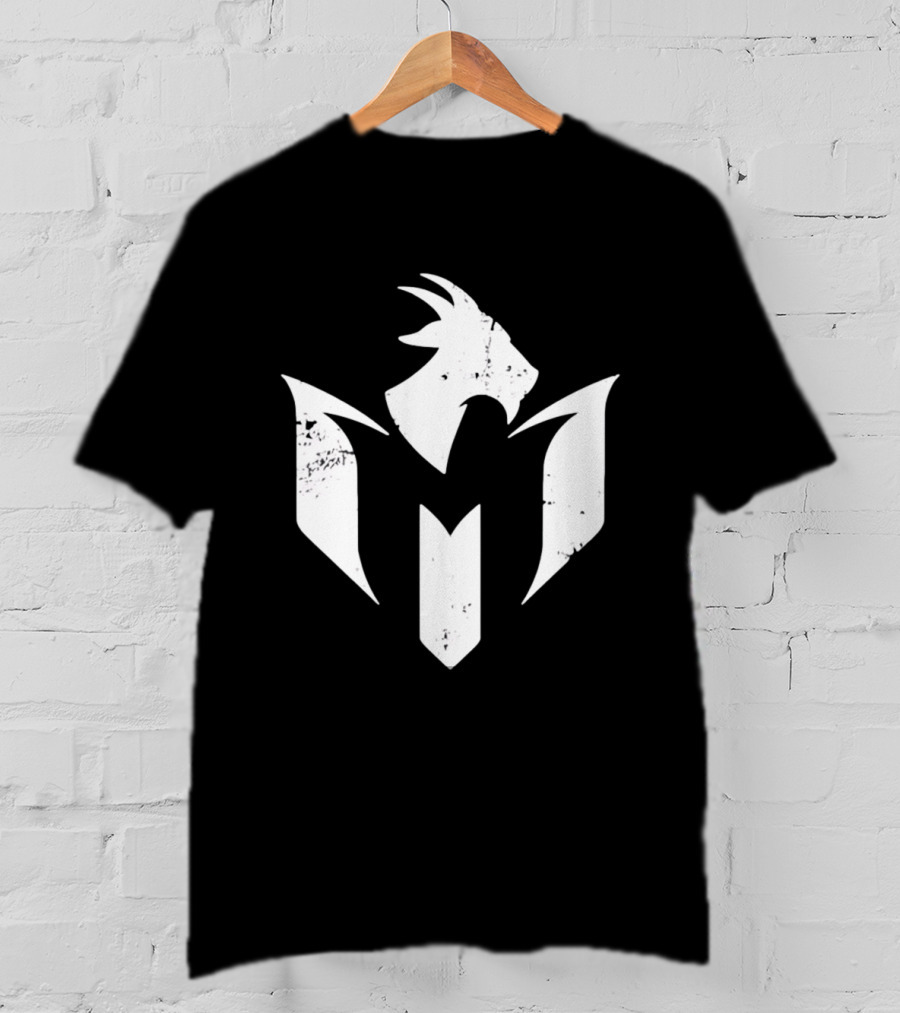 GOAT White Distressed Minimalist Athletic T-Shirt