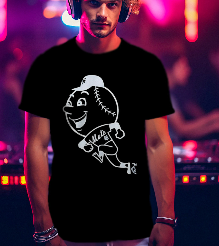 Mets Mr. Met Running Baseball T-Shirt