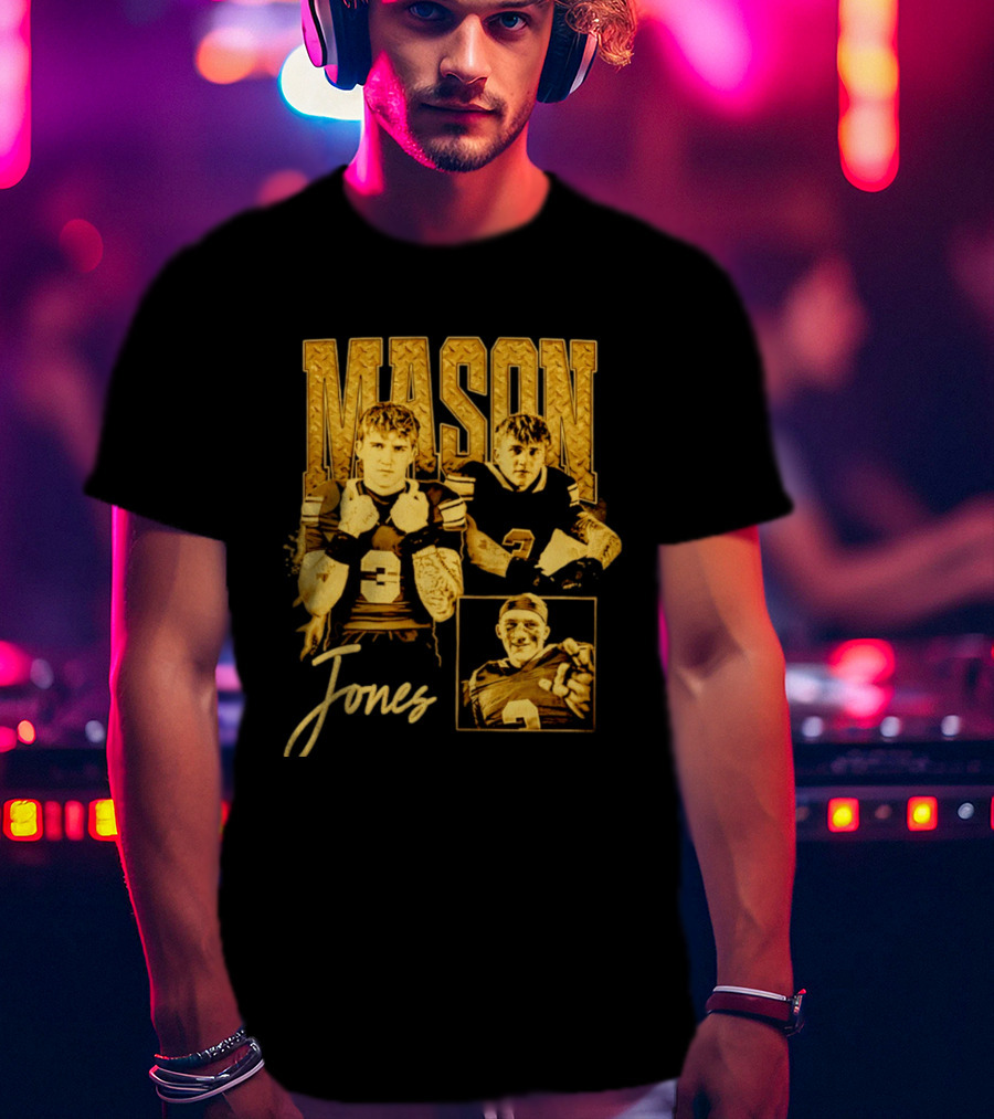 Mason Jones Football Athlete Sports Number 3 Enthusiast Collection T-Shirt