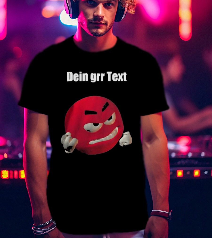 Versager Clothing Dein Personalisierbares Grr Text Red T-Shirt