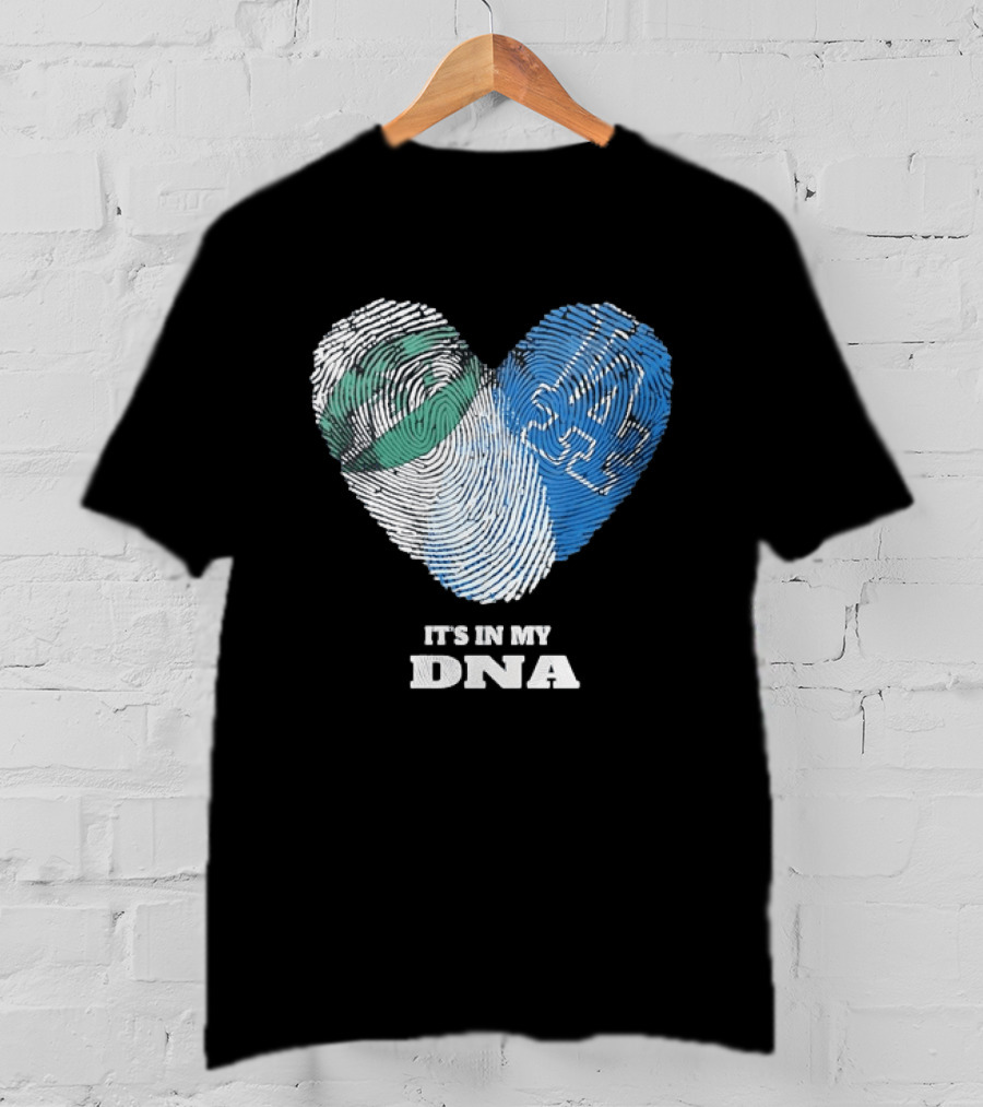Los Angeles Dodgers It's In My DNA Fingerprint Heart T-Shirt