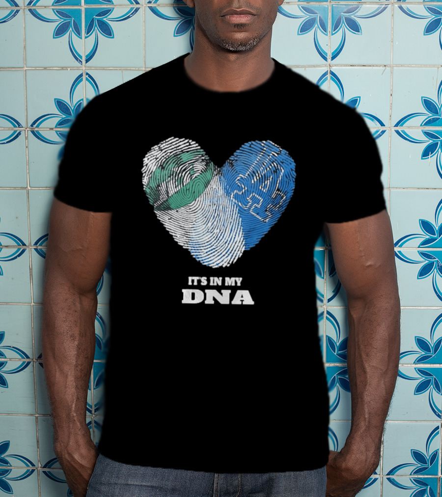 Los Angeles Dodgers It's In My DNA Fingerprint Heart T-Shirt