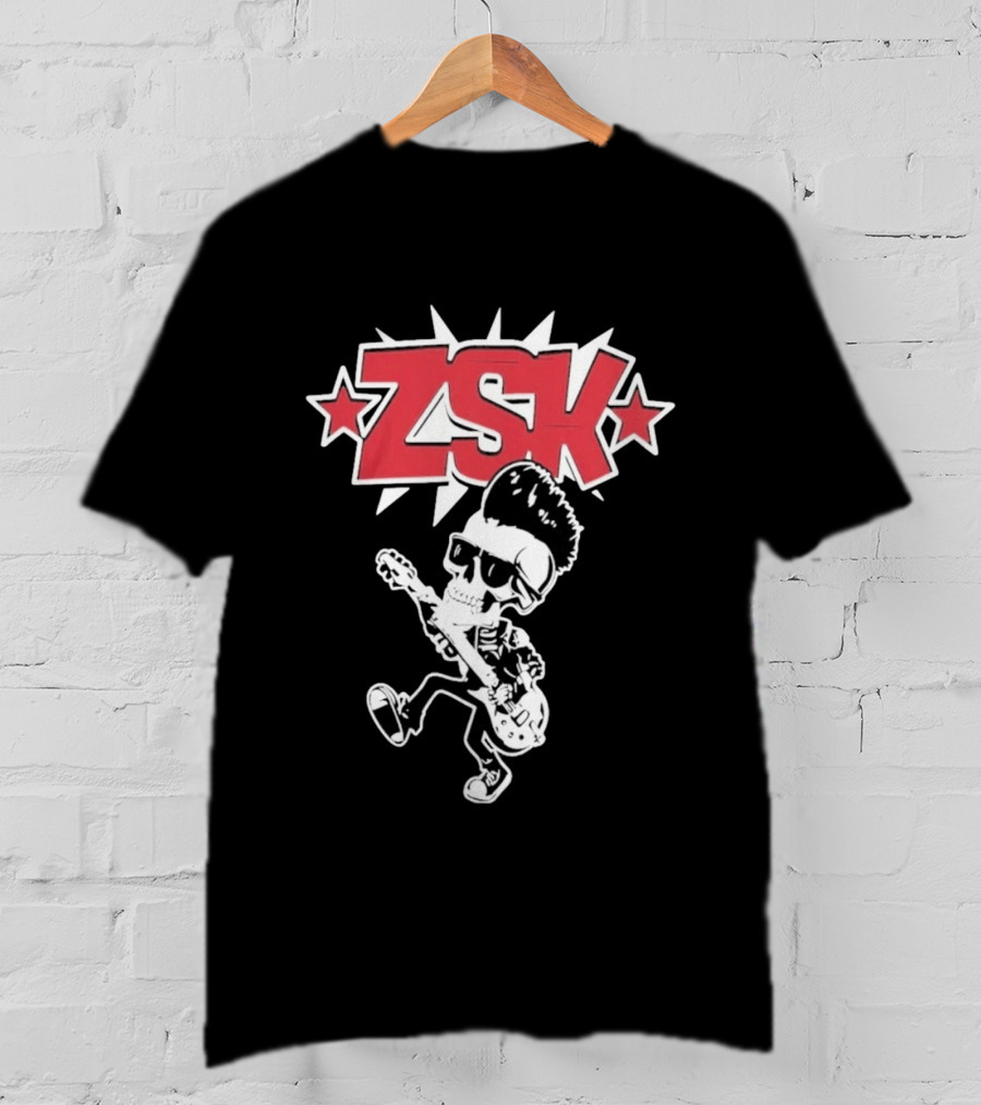 ZSK Die Sind Okay Tour Skeleton Guitar Punk Rock T-Shirt