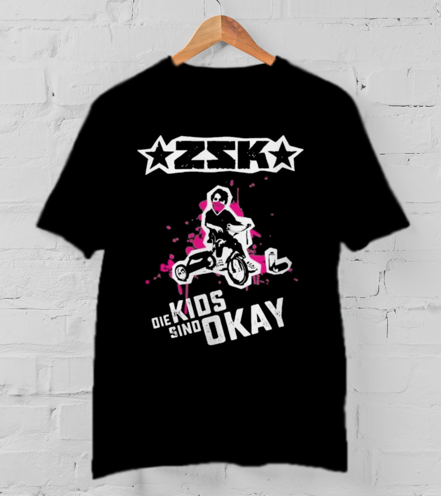 ZSK Die Kids Sind Okay Star Design Pink Splash T-Shirt