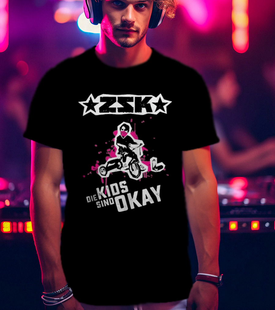 ZSK Die Kids Sind Okay Star Design Pink Splash T-Shirt