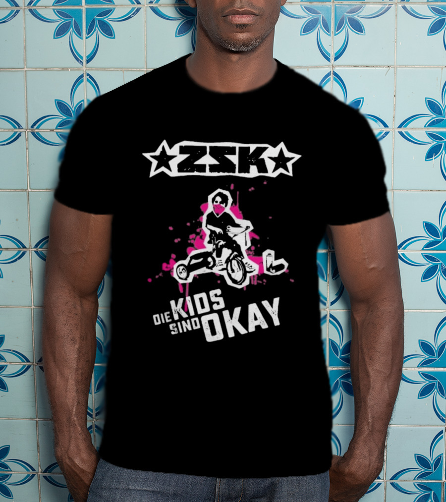 ZSK Die Kids Sind Okay Star Design Pink Splash T-Shirt
