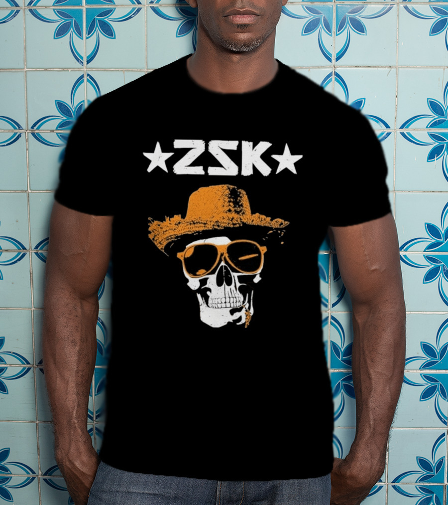 ZSK Skull Hat Sunglasses Iconic Summer Vibe T-Shirt