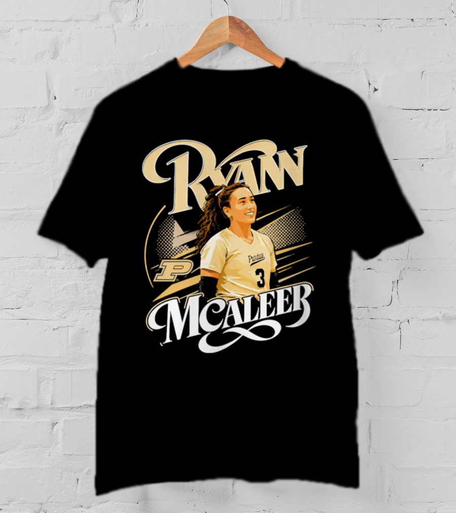 Ryan McAleer Purdue Number 3 NCAA College Athletics T-Shirt