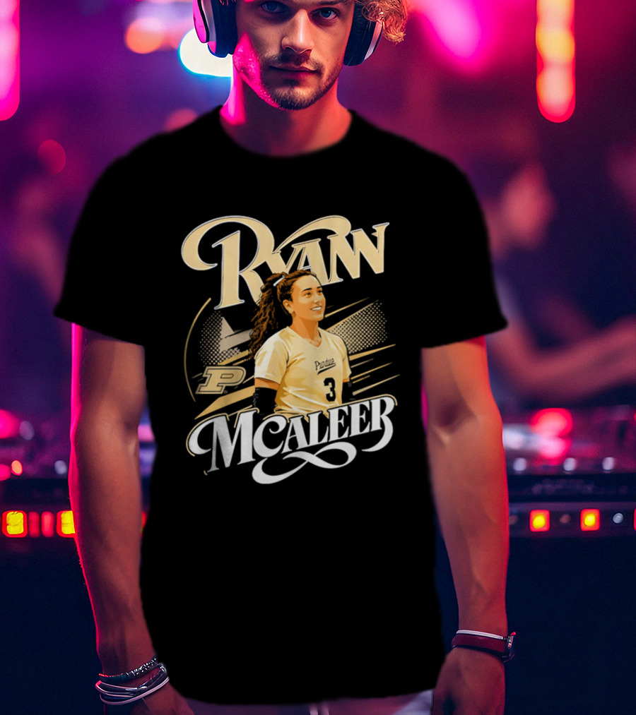 Ryan McAleer Purdue Number 3 NCAA College Athletics T-Shirt