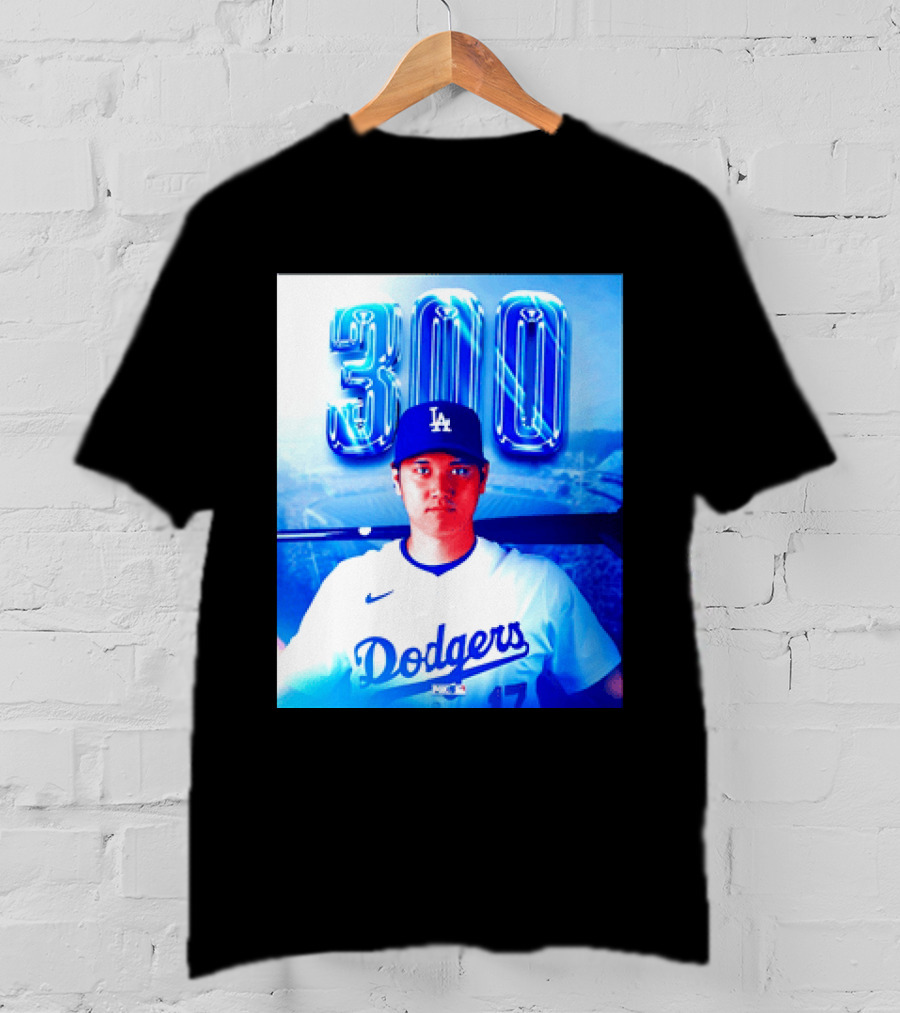 Shohei Ohtani 300 Home Runs Milestone Los Angeles Dodgers T-Shirt
