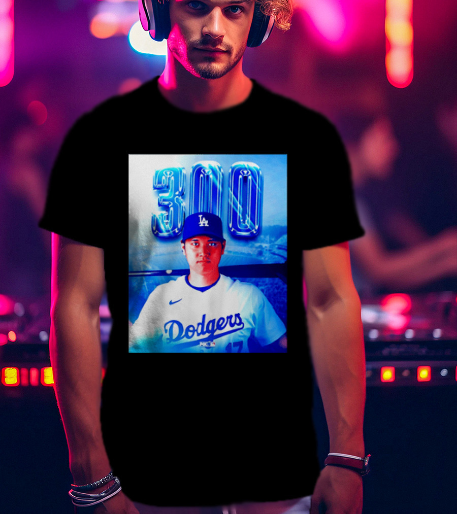Shohei Ohtani 300 Home Runs Milestone Los Angeles Dodgers T-Shirt
