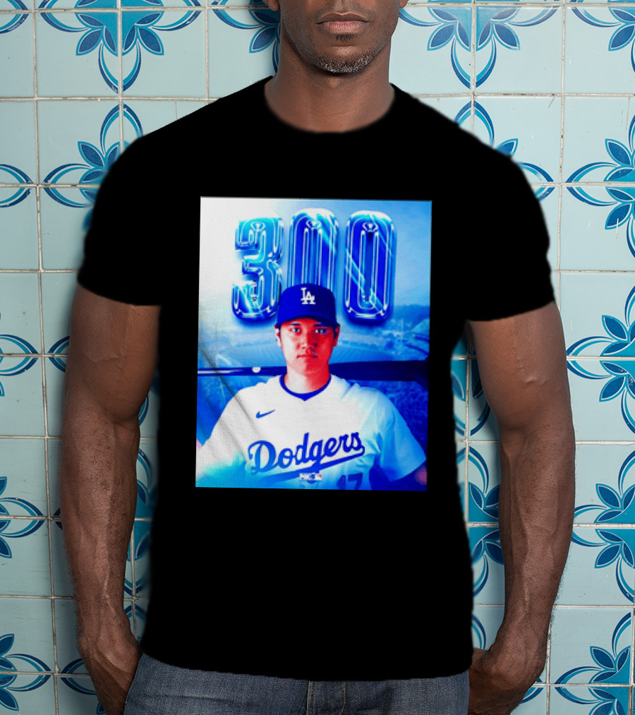 Shohei Ohtani 300 Home Runs Milestone Los Angeles Dodgers T-Shirt