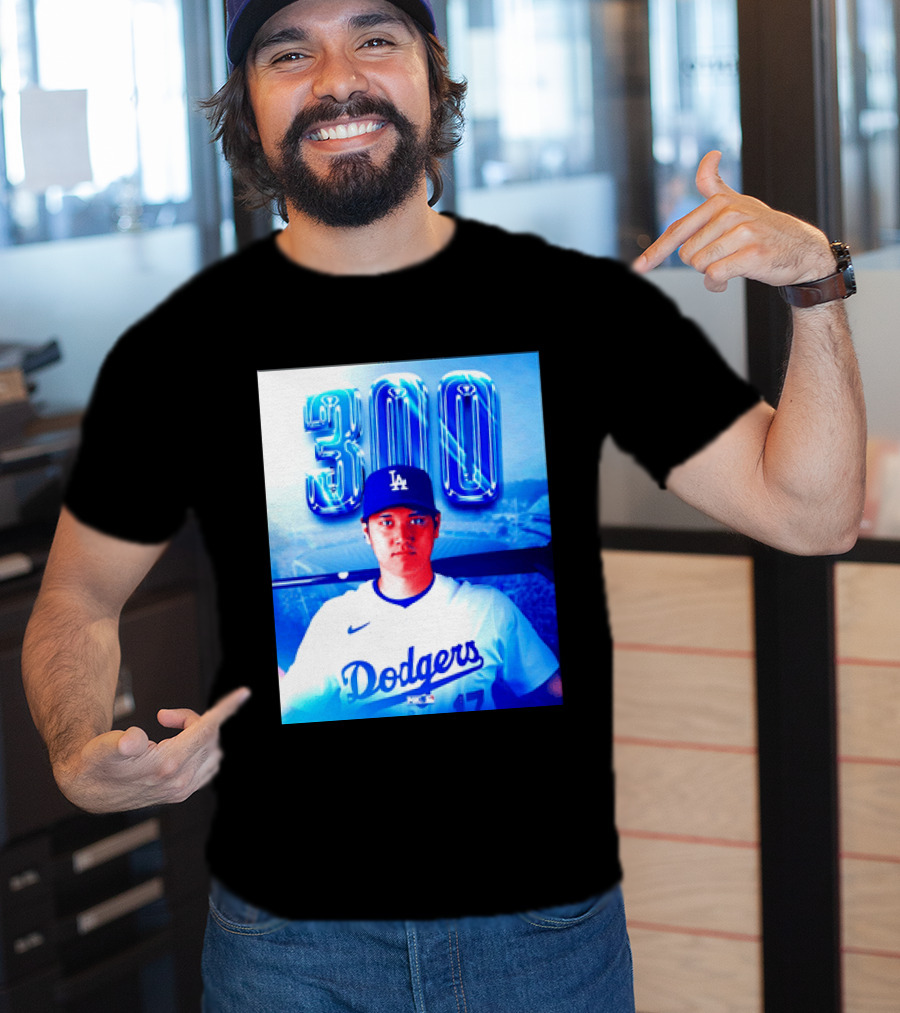 Shohei Ohtani 300 Home Runs Milestone Los Angeles Dodgers T-Shirt