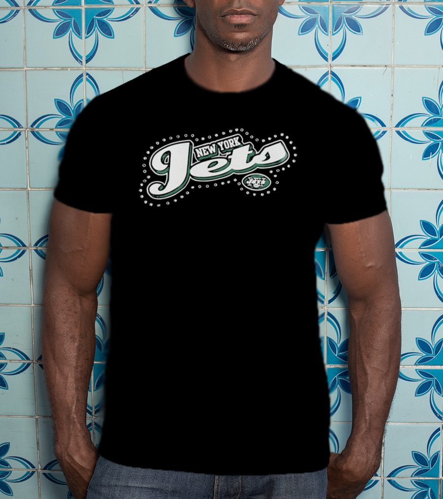 New York Jets Sparkly Rhinestone Bling 2023 T-Shirt