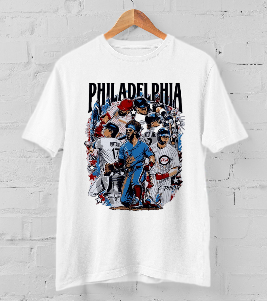 Philadelphia MLB Players All Star 2026 Bryce Harper Tatis Jr Ohtani Philly Sports T-Shirt