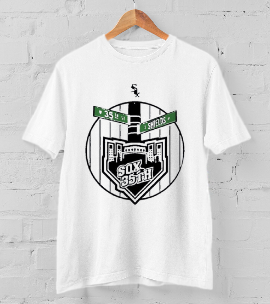 Chicago White Sox 35th Street Shield Iconic Baseball Team T-Shirt