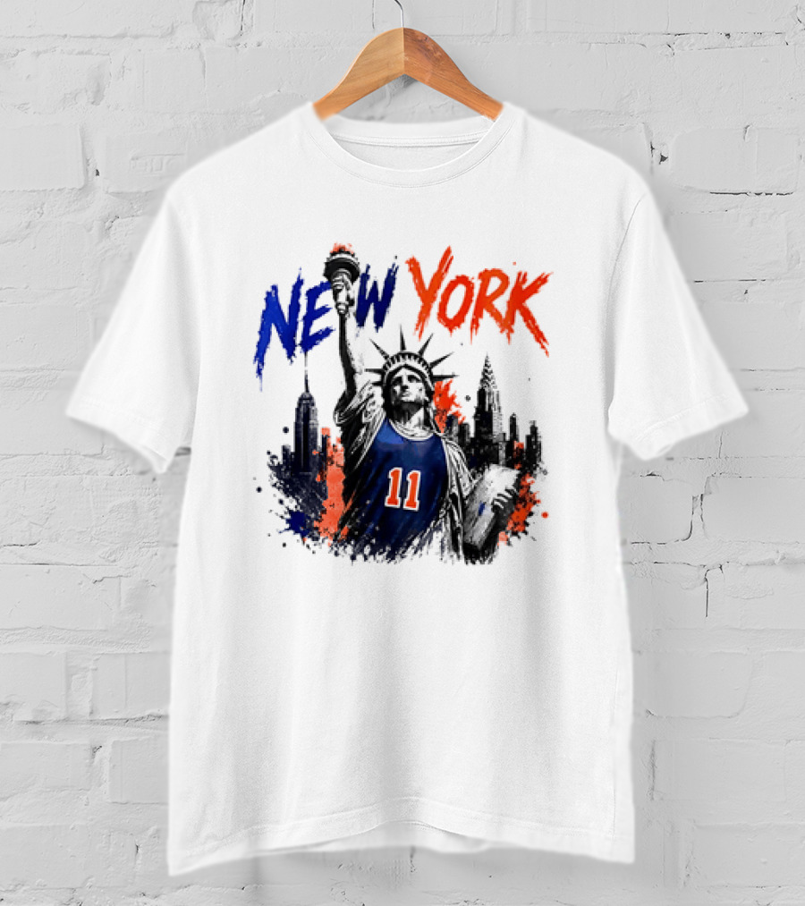 New York Statue Of Liberty Knicks Jersey City Skyline 11 T-Shirt