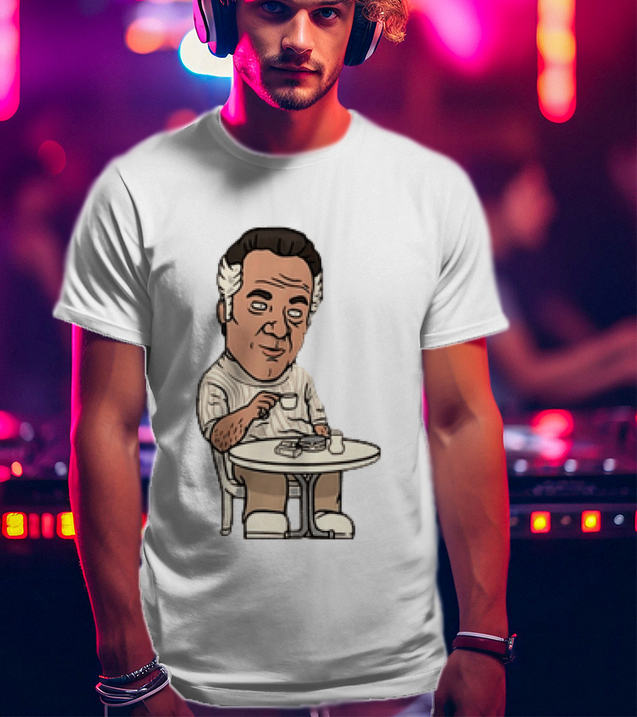 Sopranos Paulie Walnuts Gualtieri Commendatori Bongiorno Character Sitting T-Shirt