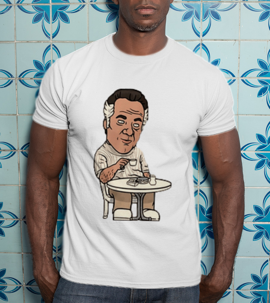 Sopranos Paulie Walnuts Gualtieri Commendatori Bongiorno Character Sitting T-Shirt