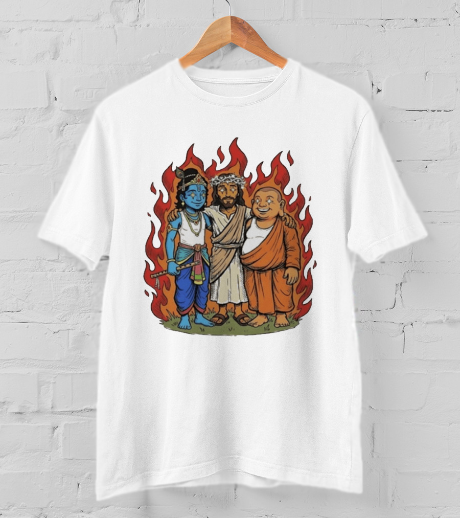 You Cannot Treat People Like Garbage Krishna Jesus Buddha Friendship T-Shirt