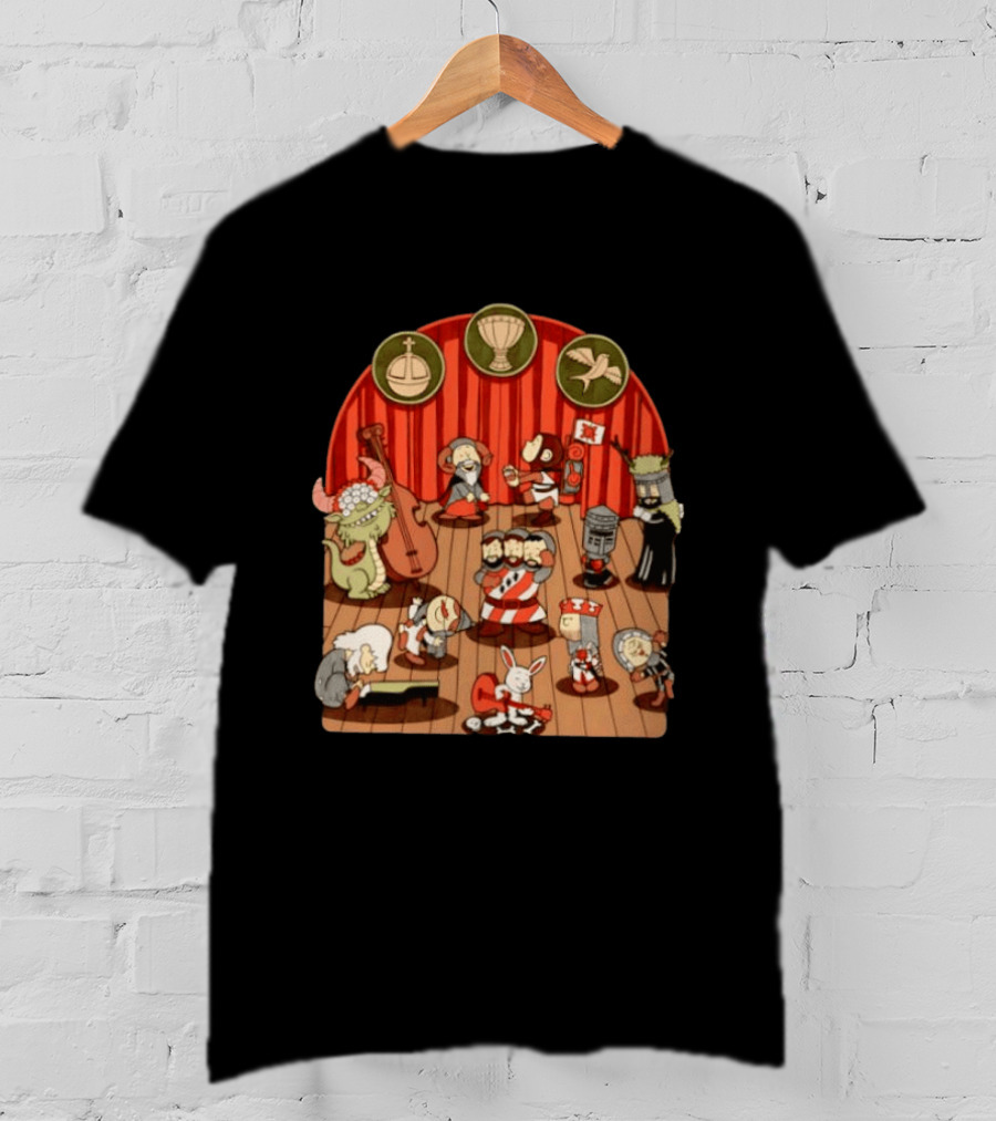 British Comedy Cartoon Characters Dancing On Stage T-Shirt