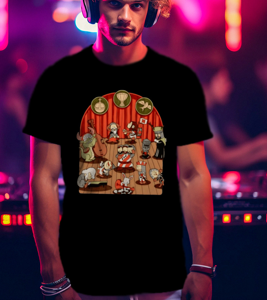 British Comedy Cartoon Characters Dancing On Stage T-Shirt