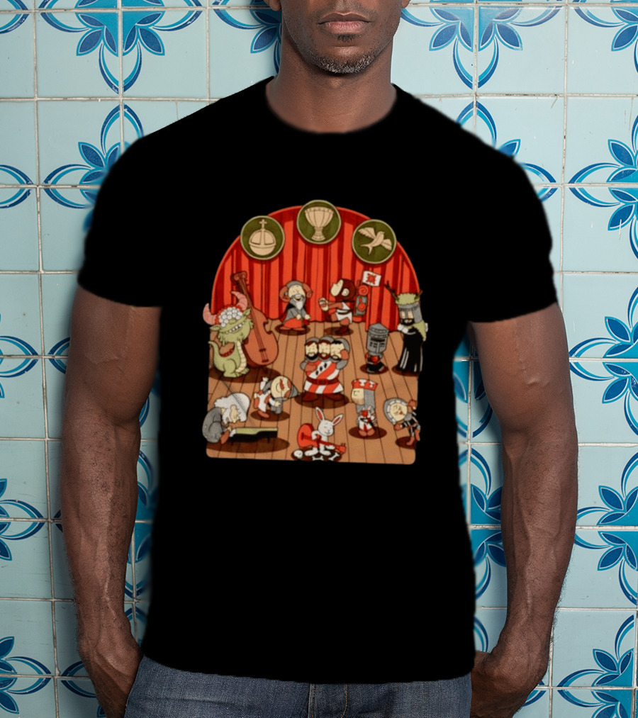 British Comedy Cartoon Characters Dancing On Stage T-Shirt