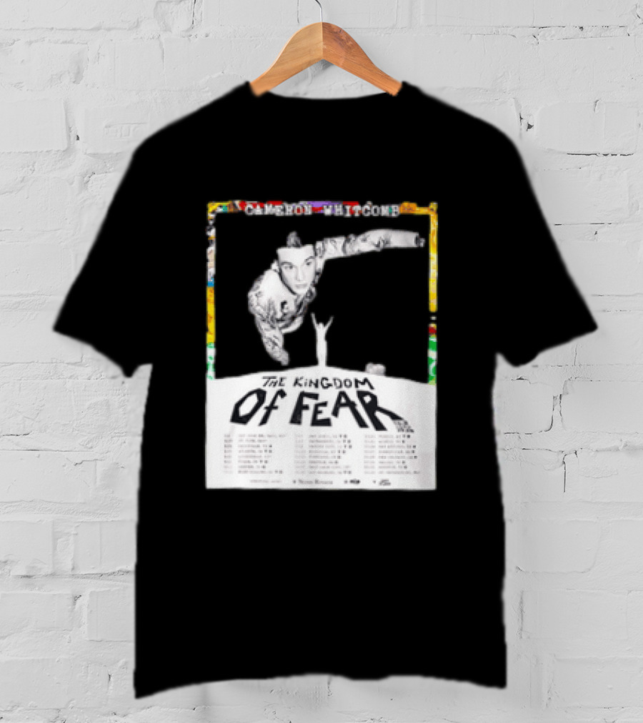 Cameron Whitcomb The Kingdom Of Fear Tour 2026 Dates And Locations T-Shirt