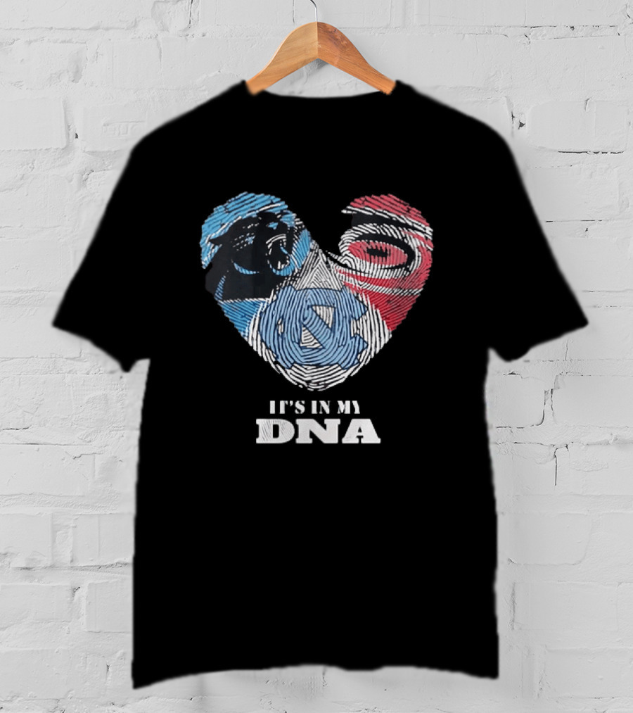 Carolina Panthers UNC Tar Heels Heart It's In My DNA T-Shirt